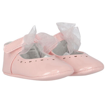 Baby Girls Pink Bow Pre Walker Shoes